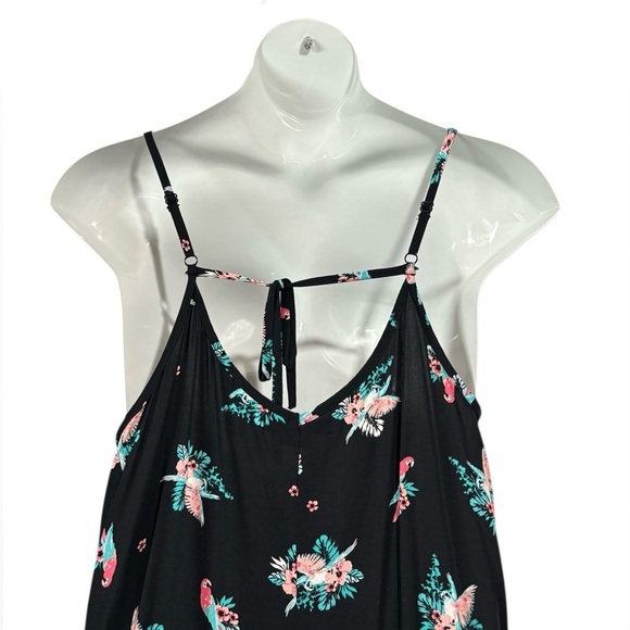 Addition Elle, Plus Size Parrot Floral Dress, 20W, Black, Pink - Picture 8 of 10
